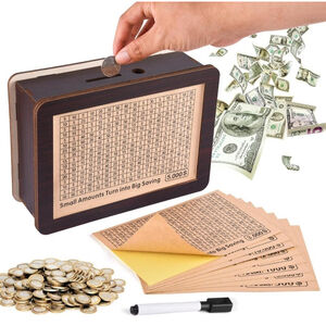 Wooden Money Saving Box, Assembly Required, NIB. (161)